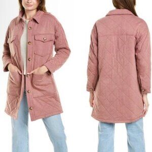 Bagatelle Quilted Shacket Size XS in Mauve Pink